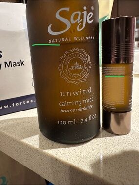 (3)saje unwind blend oil & calming mist and connection rollers